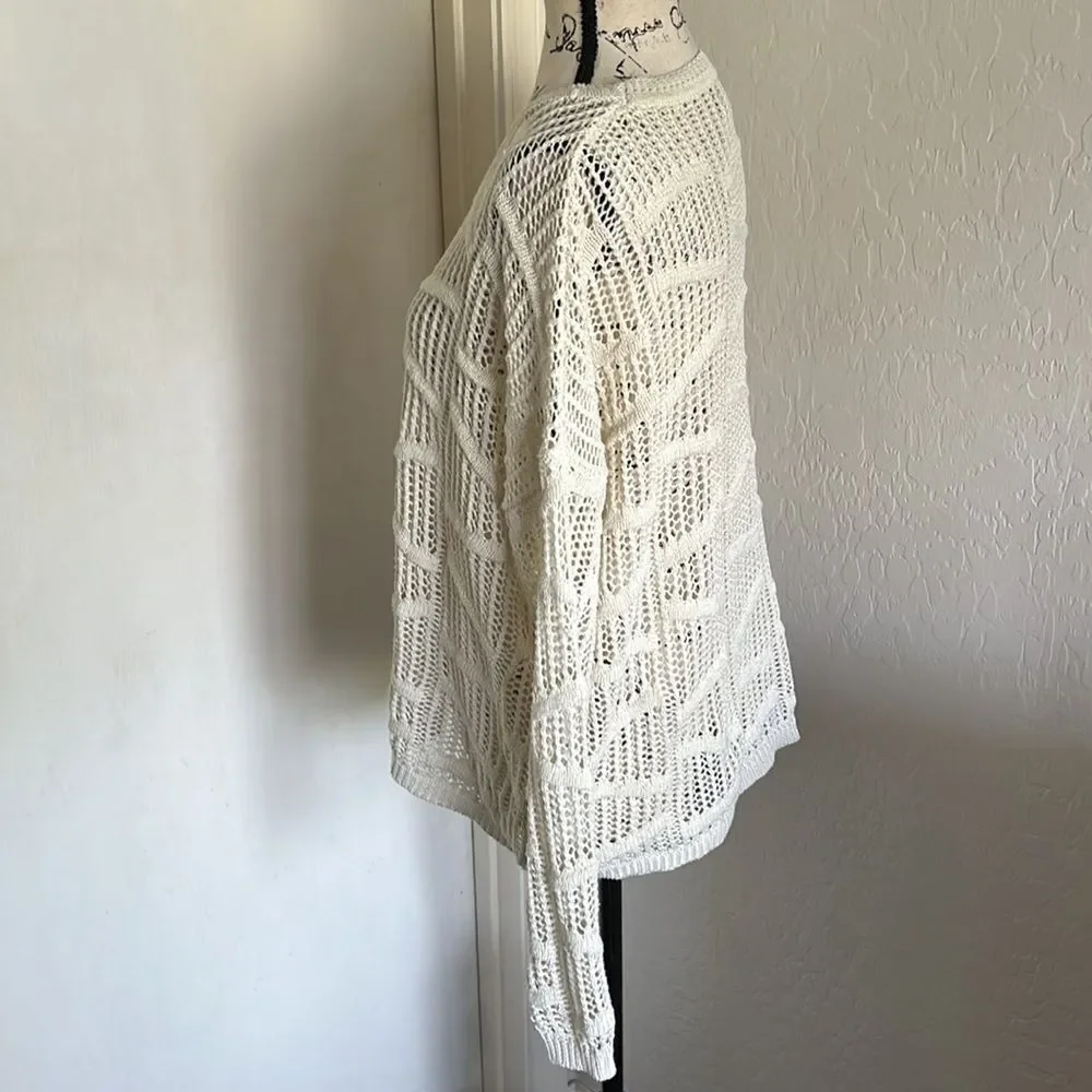 POL Cream Color Sheer Sweater